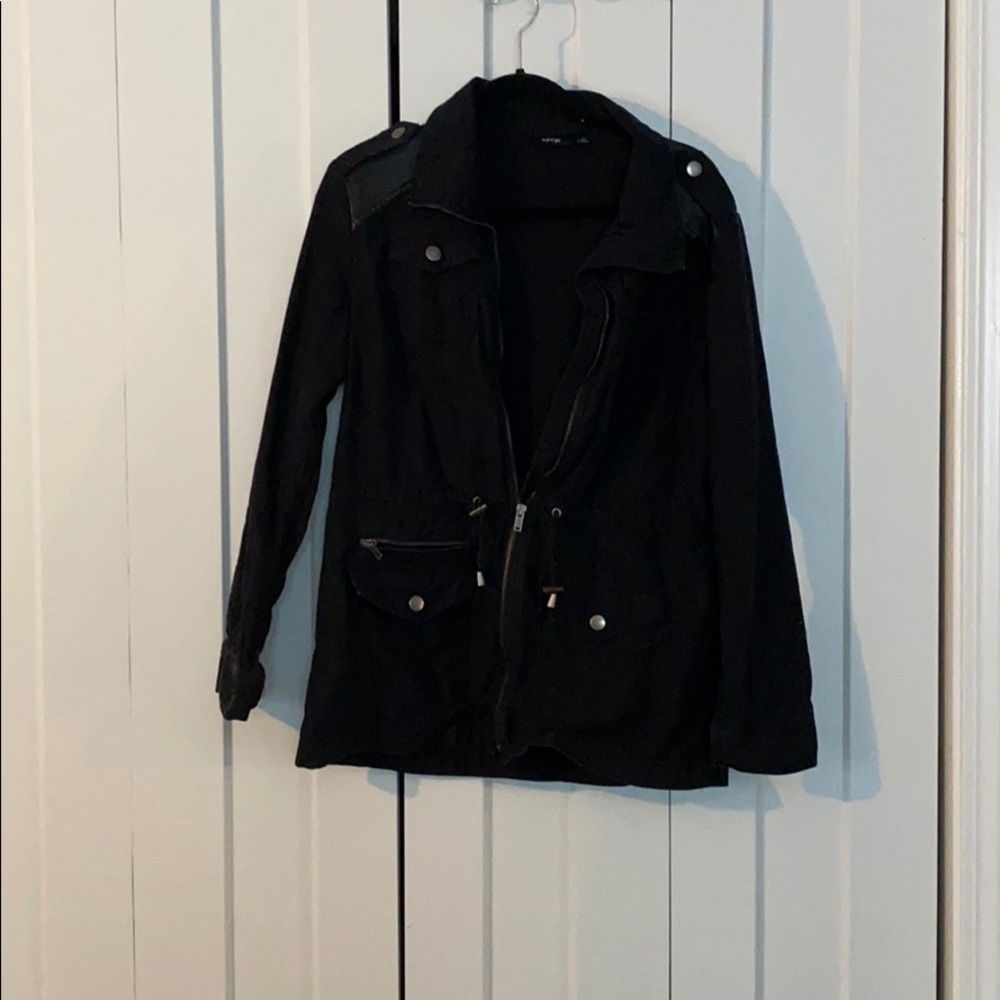 Black cargo style jacket